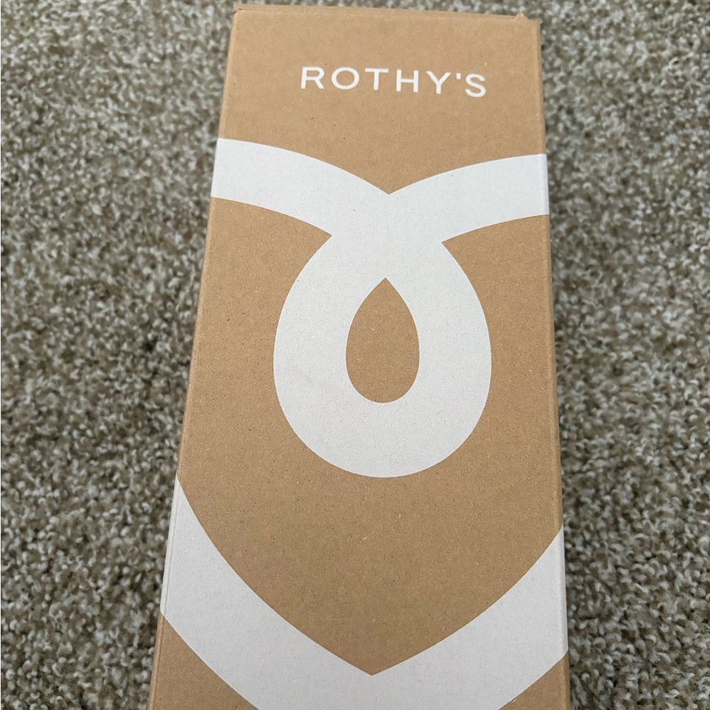 Rothy's The Daily Flat Black Knit Ballet Flats with Blue Heel Trim - Picture 4 of 11